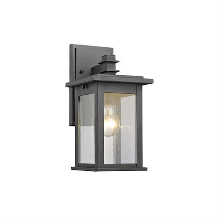Chloe Lighting Chloe CH22031BK12-OD1 12 in. Lighting Tristan Transitional 1 Light Black Outdoor Wall Sconce - Textured Black CH22031BK12-OD1